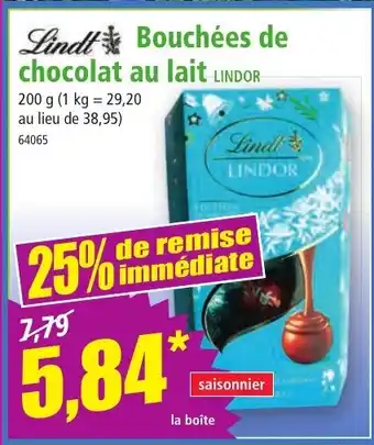 Norma LINDT Bouchées de chocolat au lait offre