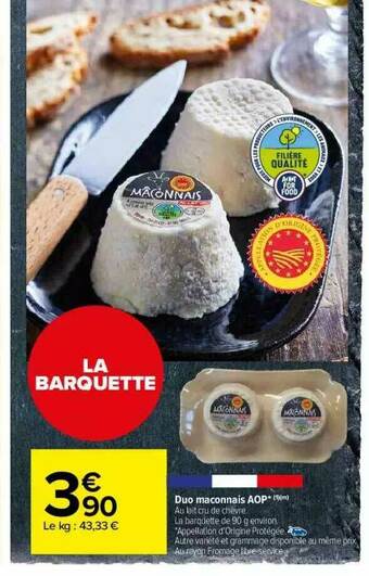 Carrefour Market Duo Maconnais Aop offre