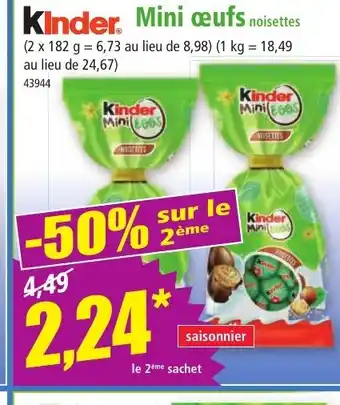 Norma KINDER. Mini œufs noisettes offre