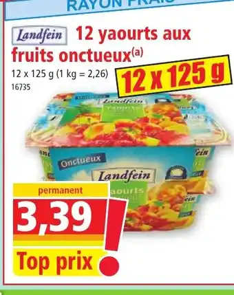 Norma 12 yaourts aux fruits onctueux offre