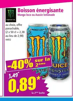 Norma MONSTER Boisson énergisante offre