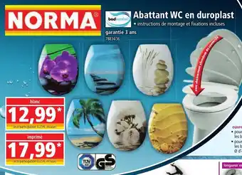 Norma Abattant WC en duroplast offre