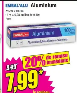 Norma EMBAL'ALU Aluminium offre