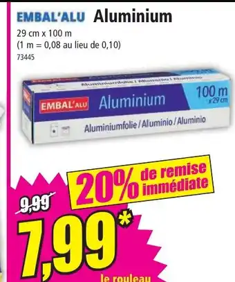 Norma EMBAL'ALU Aluminium offre