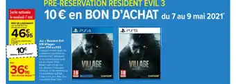 Carrefour Jeu «resident évil Viii Village» Pour Ps4 Ou Ps5 offre
