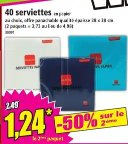 Norma 40 serviettes en papier offre