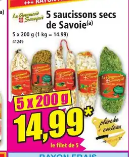 Norma 5 saucissons secs de savoie offre