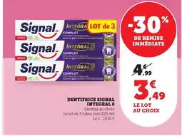 Maximarché Dentifrice signal integral 8 offre