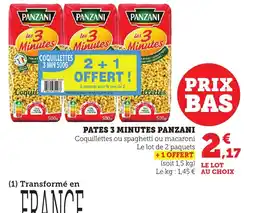 Maximarché PANZANI Pates 3 minutes offre