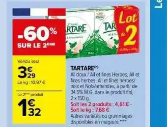 Carrefour Market Tartare offre