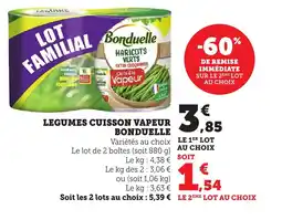 Maximarché BONDUELLE Legumes cuisson vapeur offre