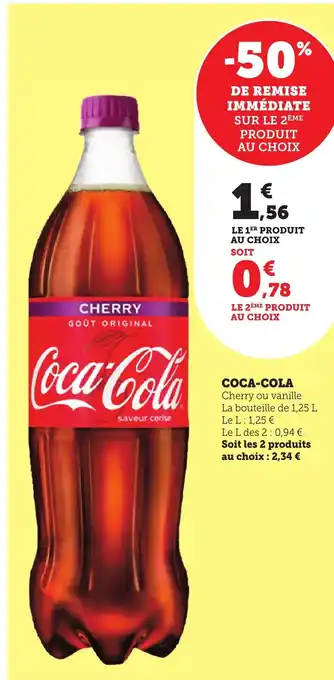 Maximarché COCA-COLA Cherry ou vanille offre