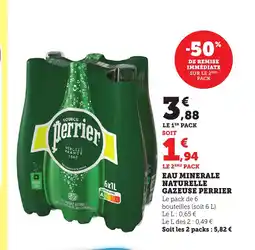 Maximarché PERRIER Eau minerale naturelle gazeuse offre