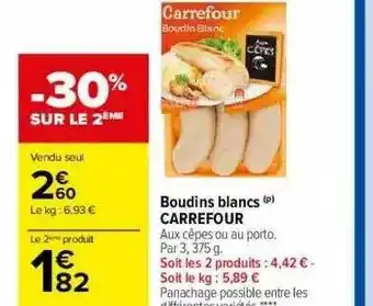 Carrefour Market Boudins Blancs Carrefour offre