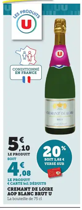 Maximarché Cremant de loire aop blanc brut u offre