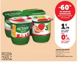 Maximarché ACTIVIA aux fruits offre