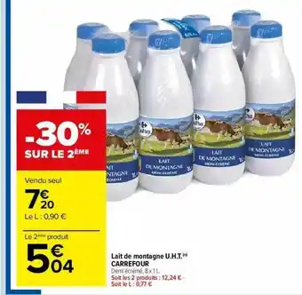 Carrefour Market Lait De Montagne U.h.t. Carrefour offre