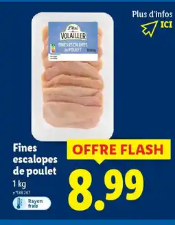 Lidl Fines escalopes de poulet offre