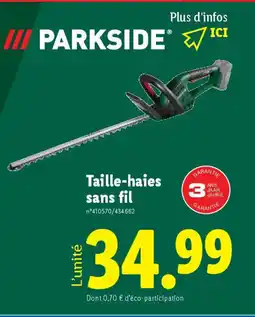 Lidl PARKSIDE Taille-haies sans fil offre