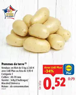 Lidl Pommes de terre offre