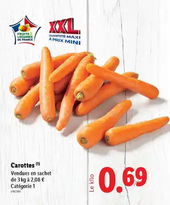 Lidl Carottes offre