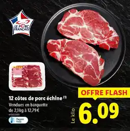 Lidl 12 côtes de porc échine offre