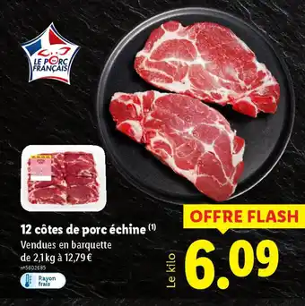 Lidl 12 côtes de porc échine offre