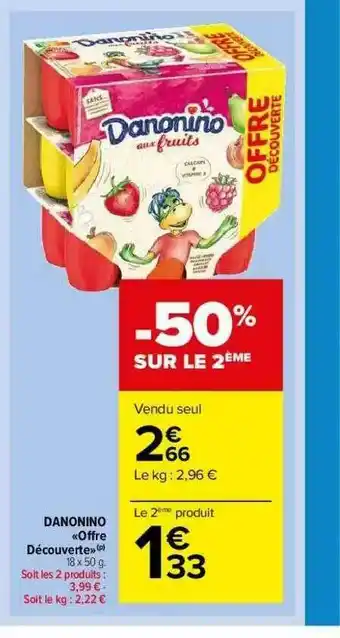Carrefour Market Danonino «offre Découverte» offre