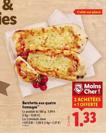 Lidl Barchetta aux quatre fromages offre