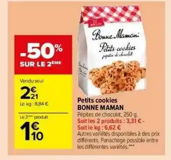 Carrefour Market Petits Cookies Bonne Maman offre