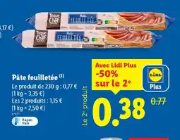 Lidl Pâte feuilletée offre