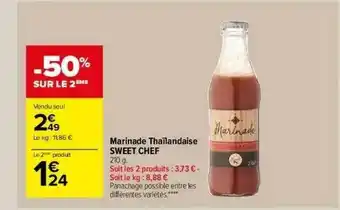 Carrefour Market Marinade Thaïlandaise Sweet Chef offre