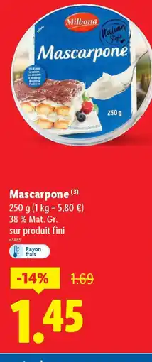 Lidl Mascarpone offre