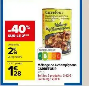 Carrefour Market Mélange De 4 Champignons Carrefour offre