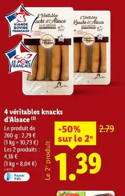 Lidl 4 véritables knacks offre