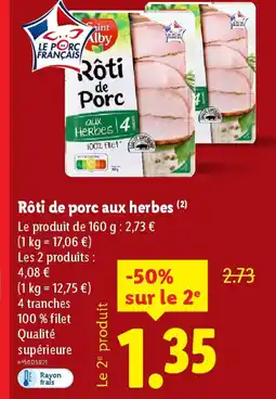 Lidl Rôti de porc aux herbes offre