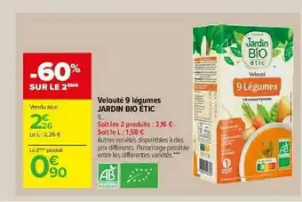 Carrefour Market Velouté 9 Légumes Jardin Bio étic offre