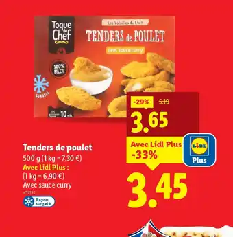 Lidl Tenders de poulet offre