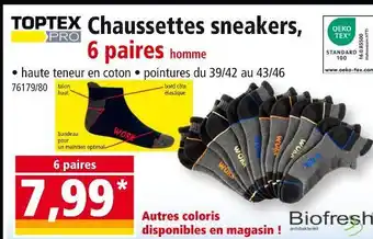 Norma TOPTEX Chaussettes sneakers offre