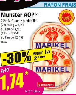 Norma MARIKEL Munster AOP offre