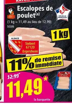 Norma SIEBERT Escalopes de poulet offre