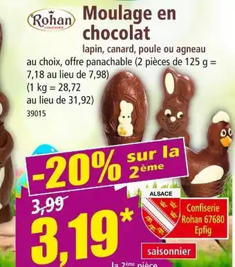 Norma Moulage en chocolat offre