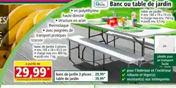 Norma FRANDIS Banc ou table de jardin offre