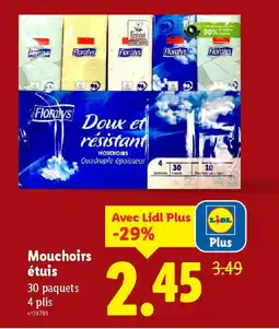 Lidl Mouchoirs étuis offre