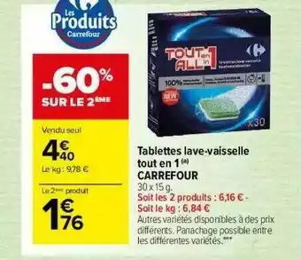 Carrefour Market Tablettes Lave-vaisselle Tout En 1 Carrefour offre