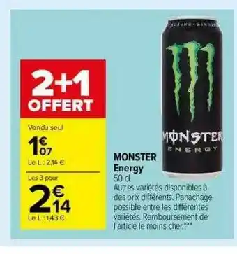 Carrefour Market Monster Energy offre