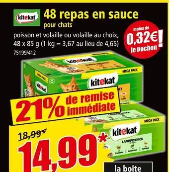 Norma KITEKAT 48 repas en sauce offre