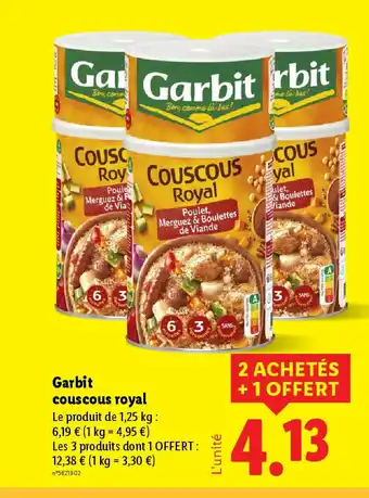 Lidl GARBIT couscous royal offre