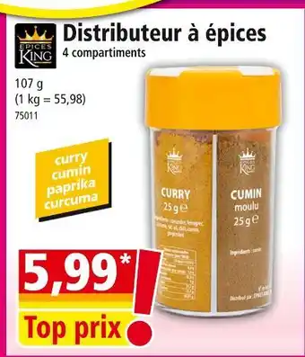 Norma EPICES KING Distributeur à épices offre