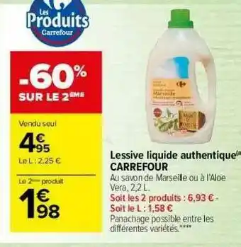 Carrefour Market Lessive Liquide Authentique Carrefour offre